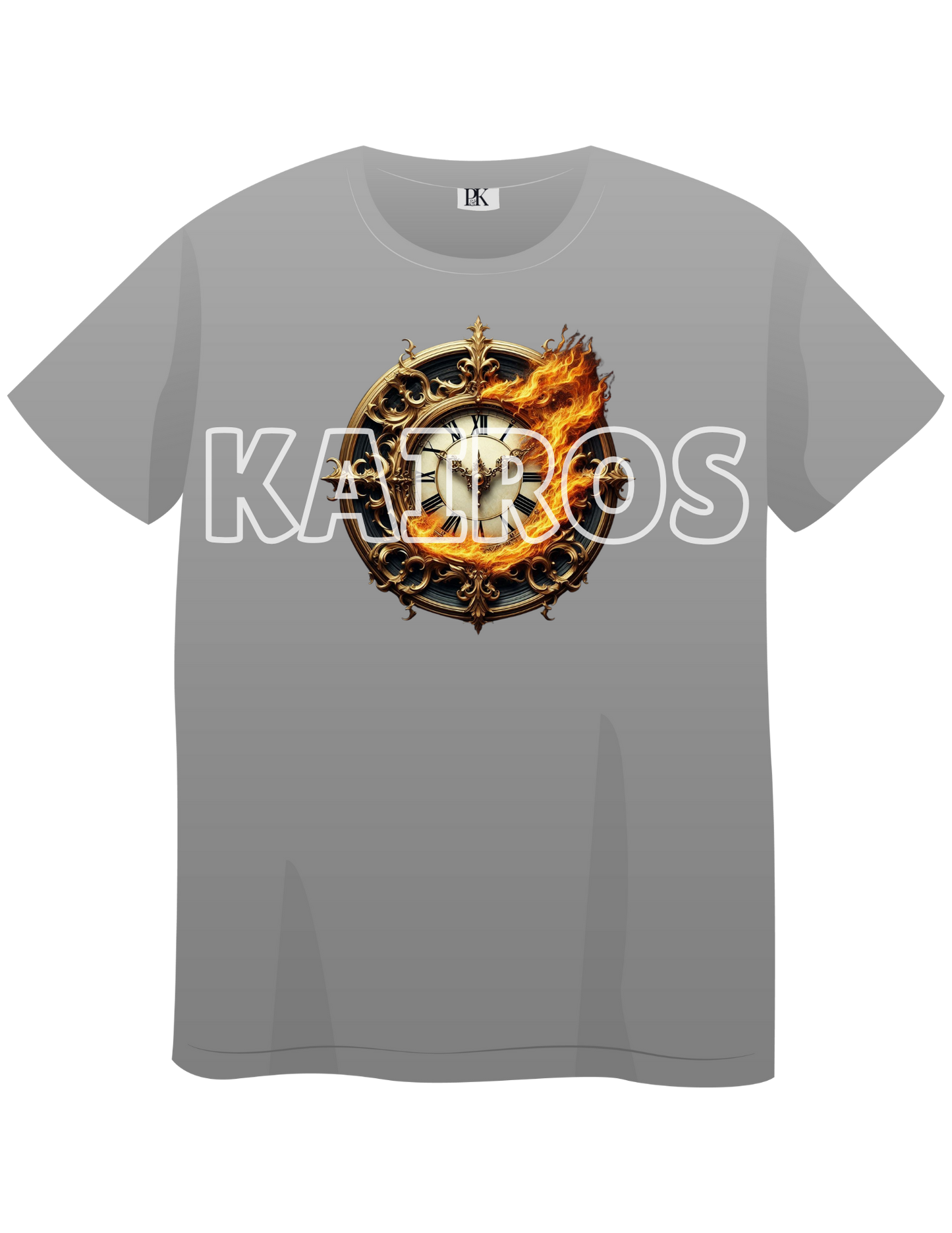 Kairos Fire Clock T-Shirt – Bold Christian Faith Tee with Prophetic Design