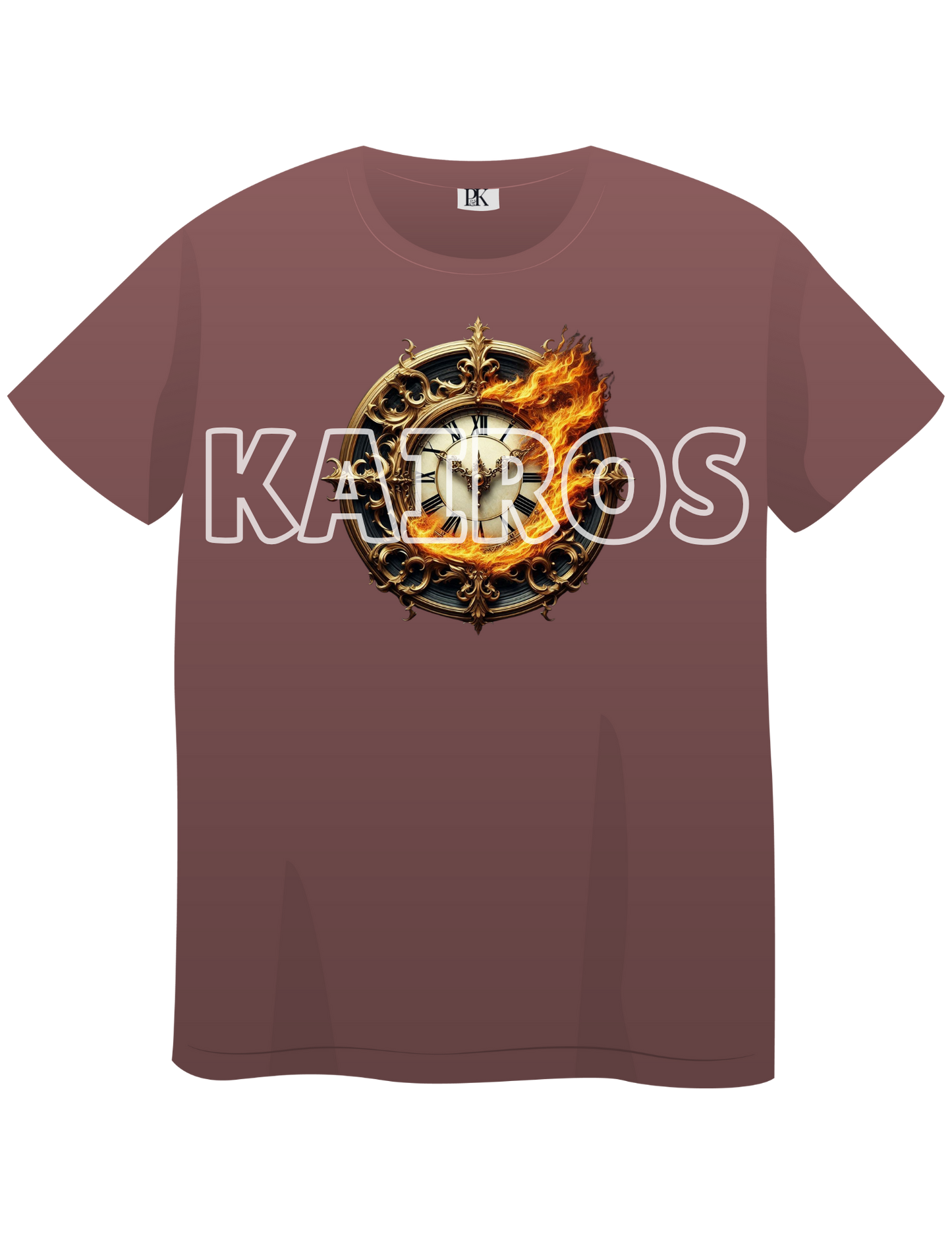 Kairos Fire Clock T-Shirt – Bold Christian Faith Tee with Prophetic Design