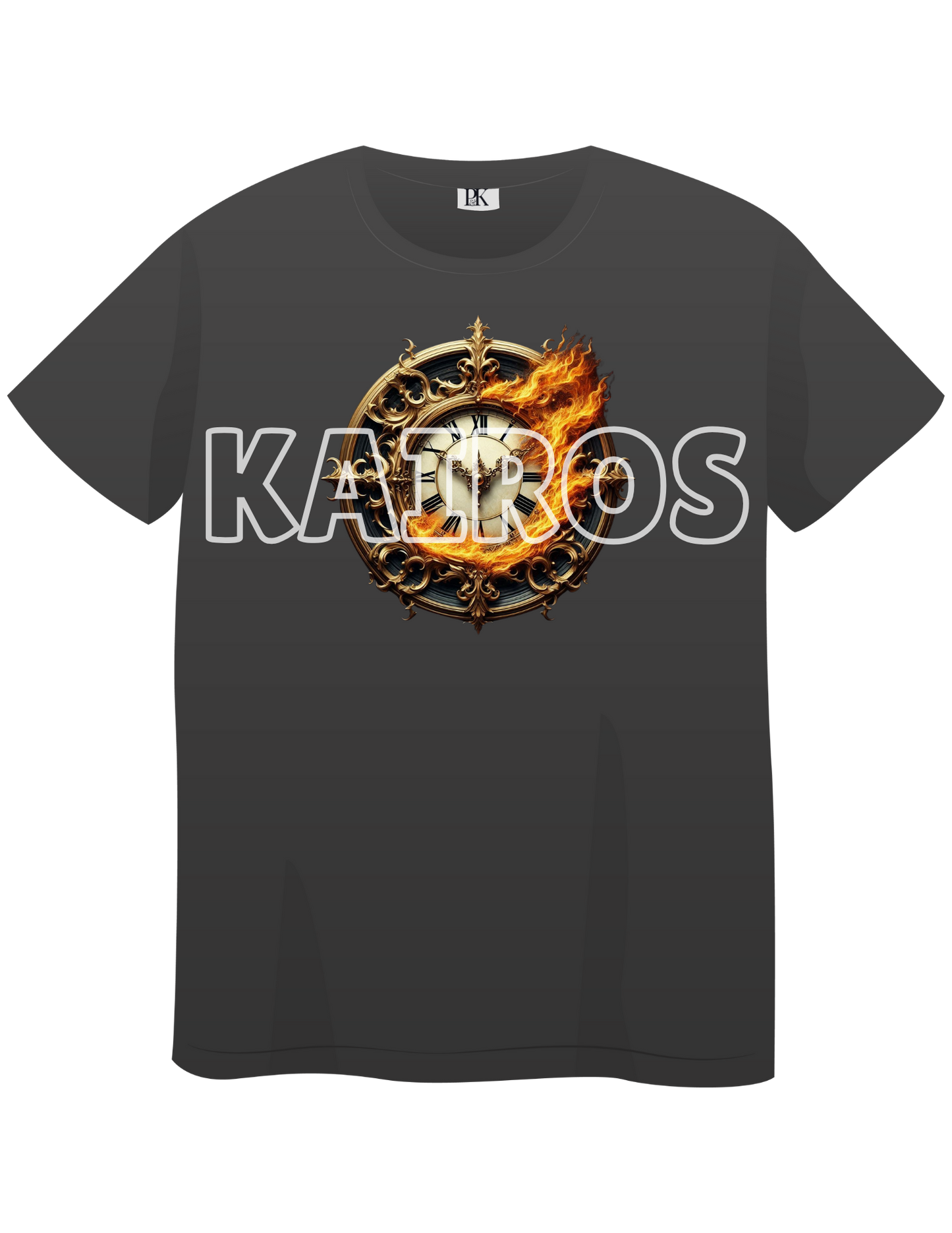 Kairos Fire Clock T-Shirt – Bold Christian Faith Tee with Prophetic Design