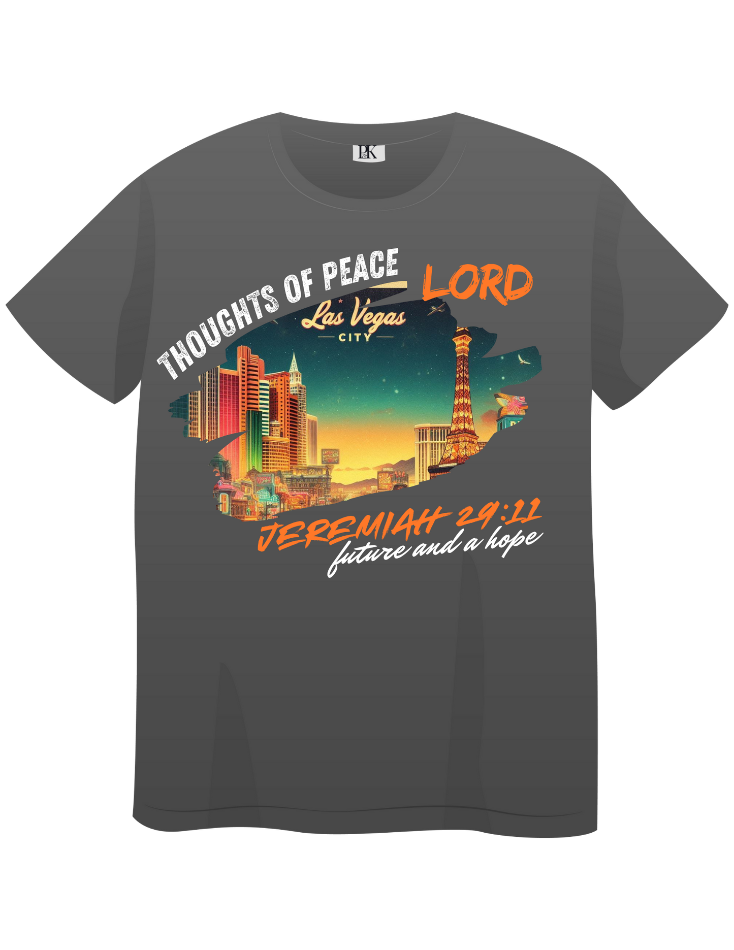 Blessed Las Vegas T-Shirt – Personalized Christian Tee with Inspirational Bible Verse, Front and Back Design