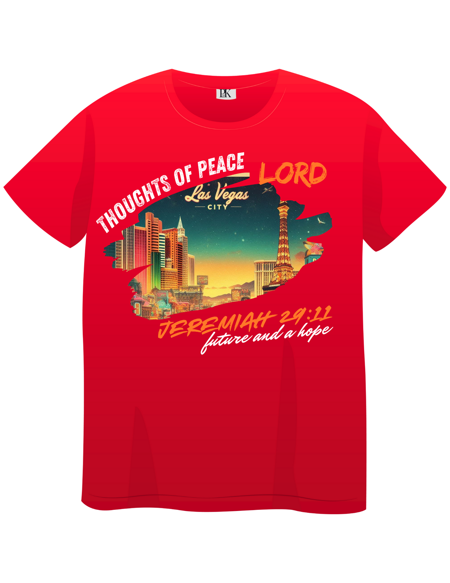 Blessed Las Vegas T-Shirt – Personalized Christian Tee with Inspirational Bible Verse, Front and Back Design