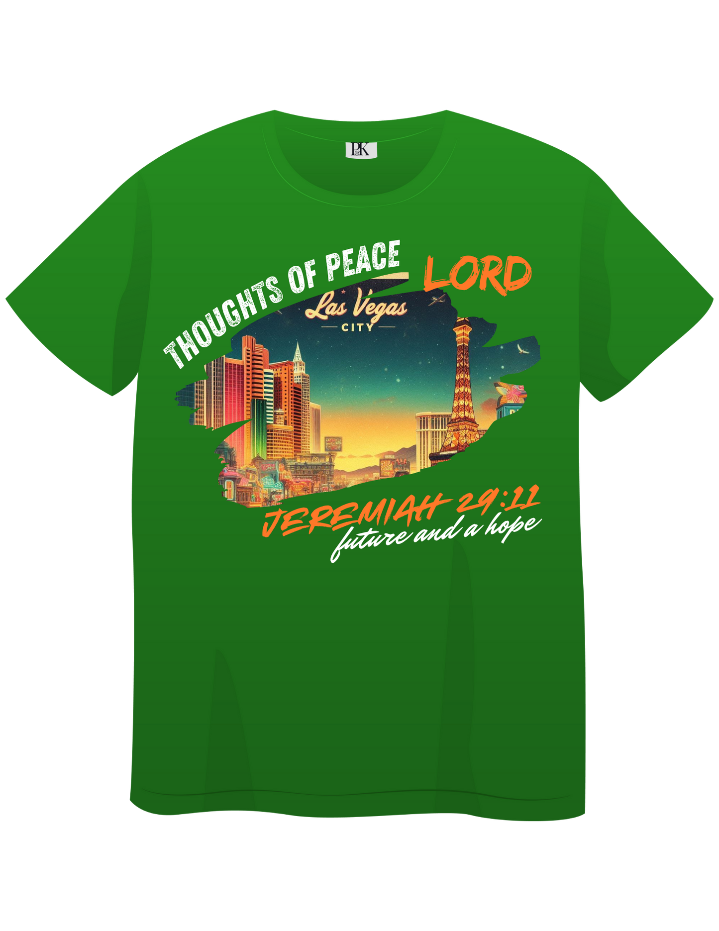 Blessed Las Vegas T-Shirt – Personalized Christian Tee with Inspirational Bible Verse, Front and Back Design