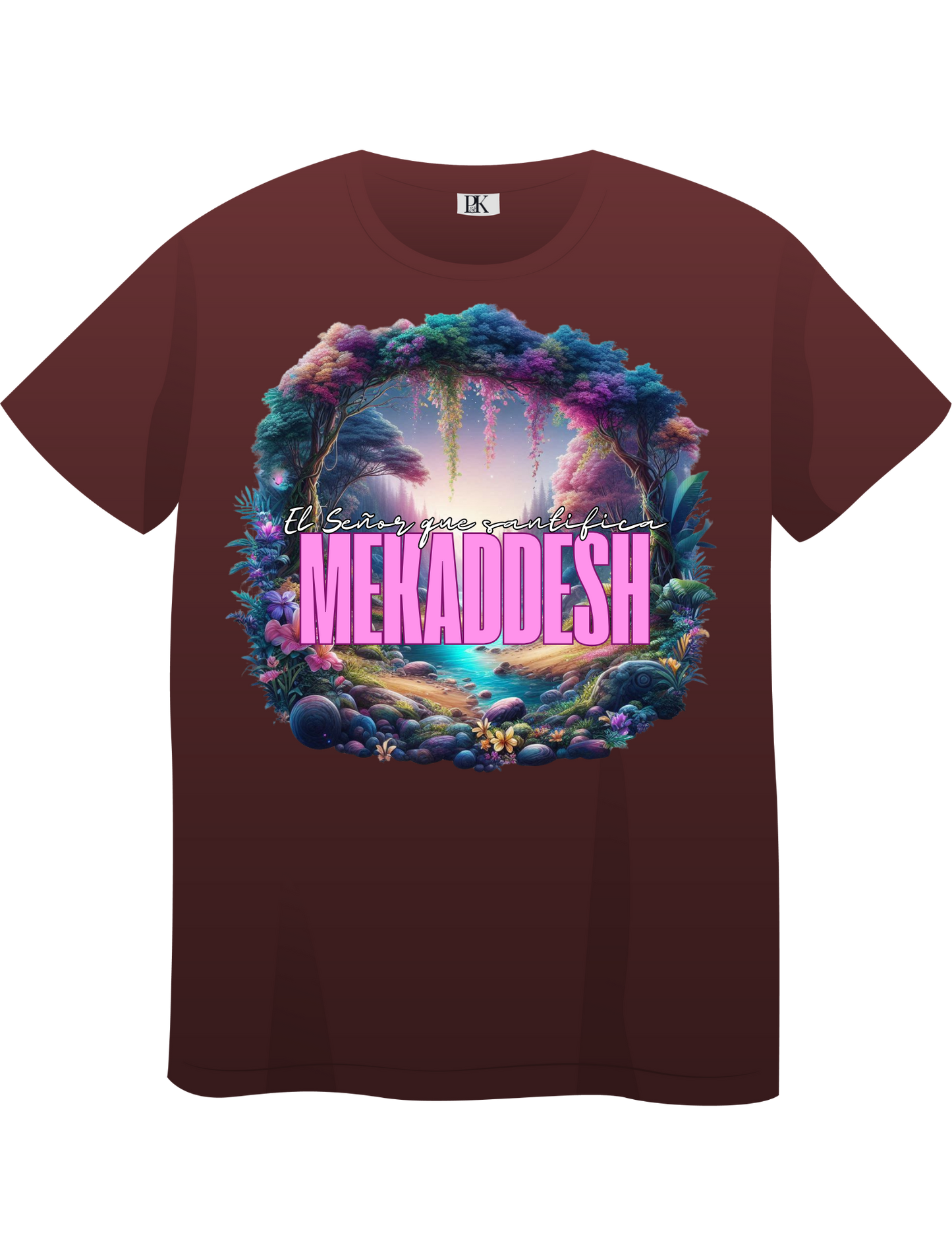 Mekadesh – El Señor que Santifica T-Shirt (Spanish Christian Tee with Scenic Landscape Design)