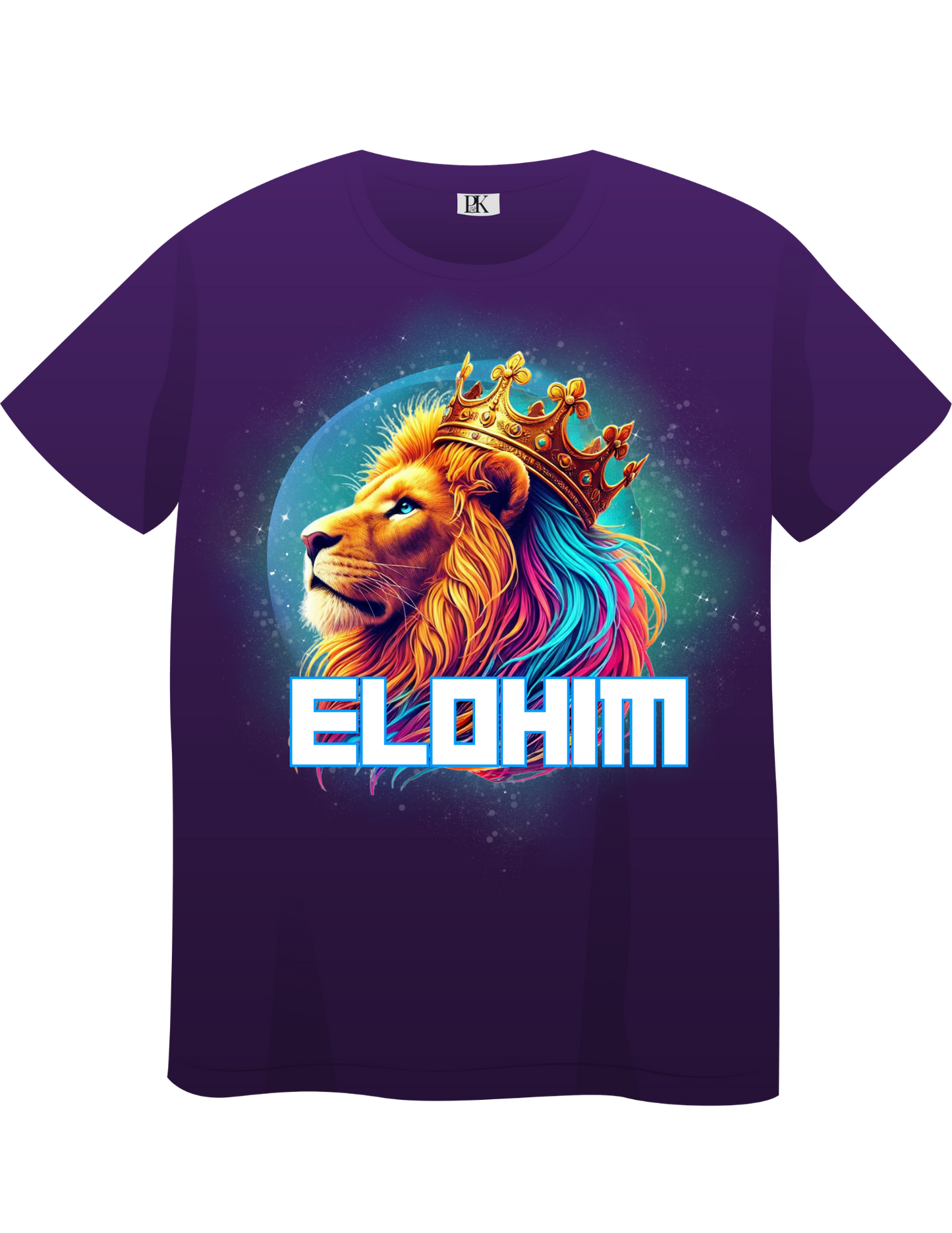 Elohim Lion T-Shirt – Colorful Christian Tee Featuring God’s Powerful Name