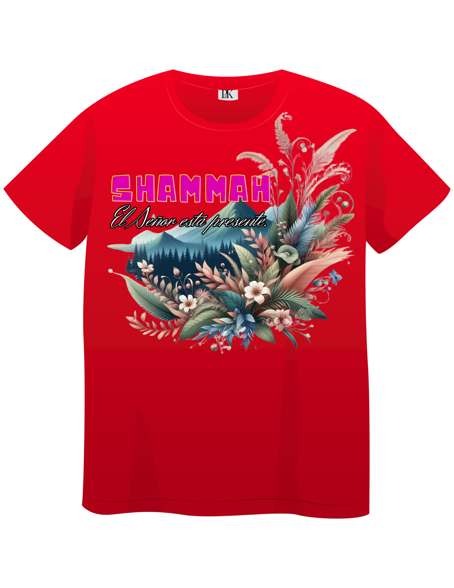 Shammah Women's T-Shirt – Spanish Christian Shirt with “El Señor Está Presente” Bible Message