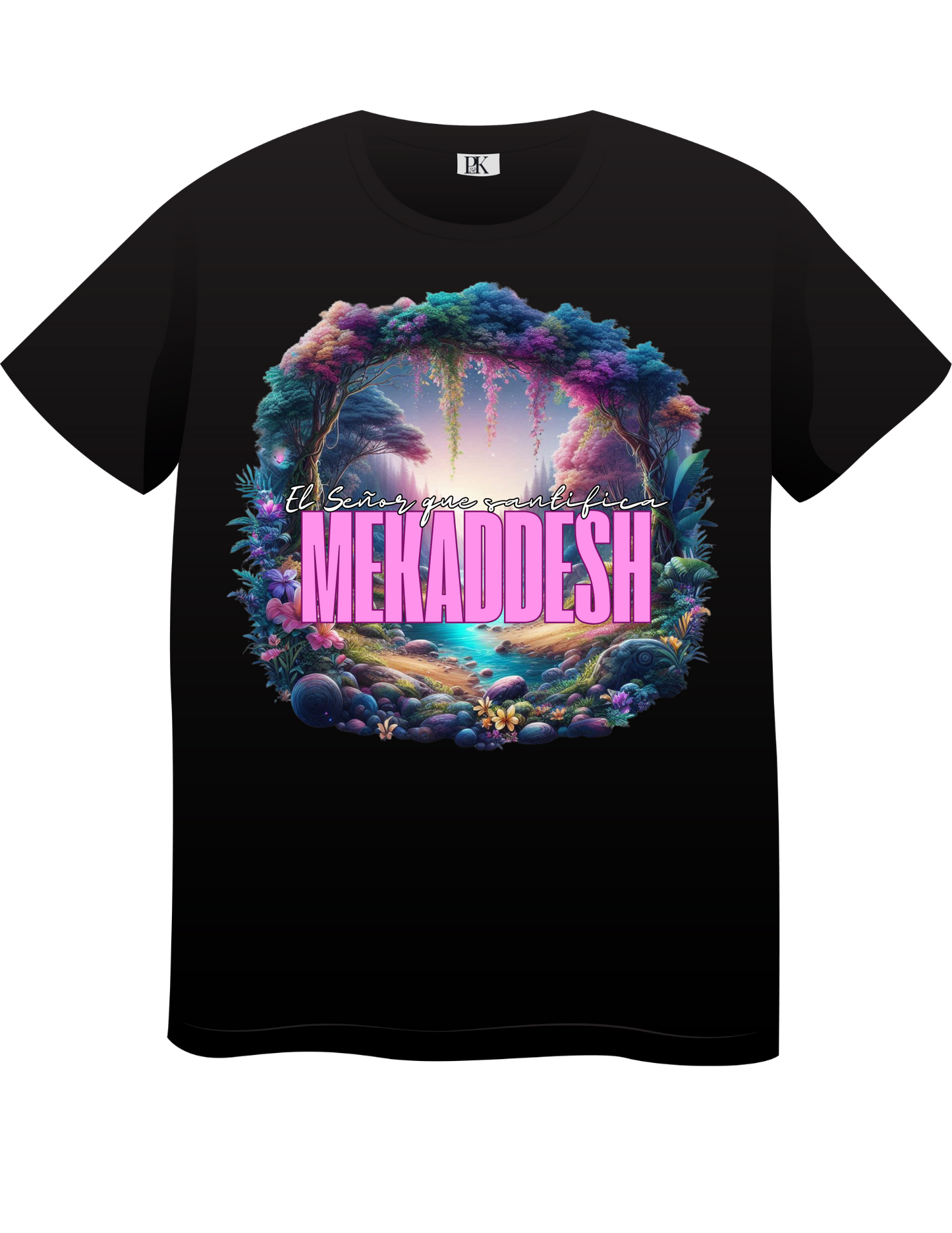 Mekadesh – El Señor que Santifica T-Shirt (Spanish Christian Tee with Scenic Landscape Design)