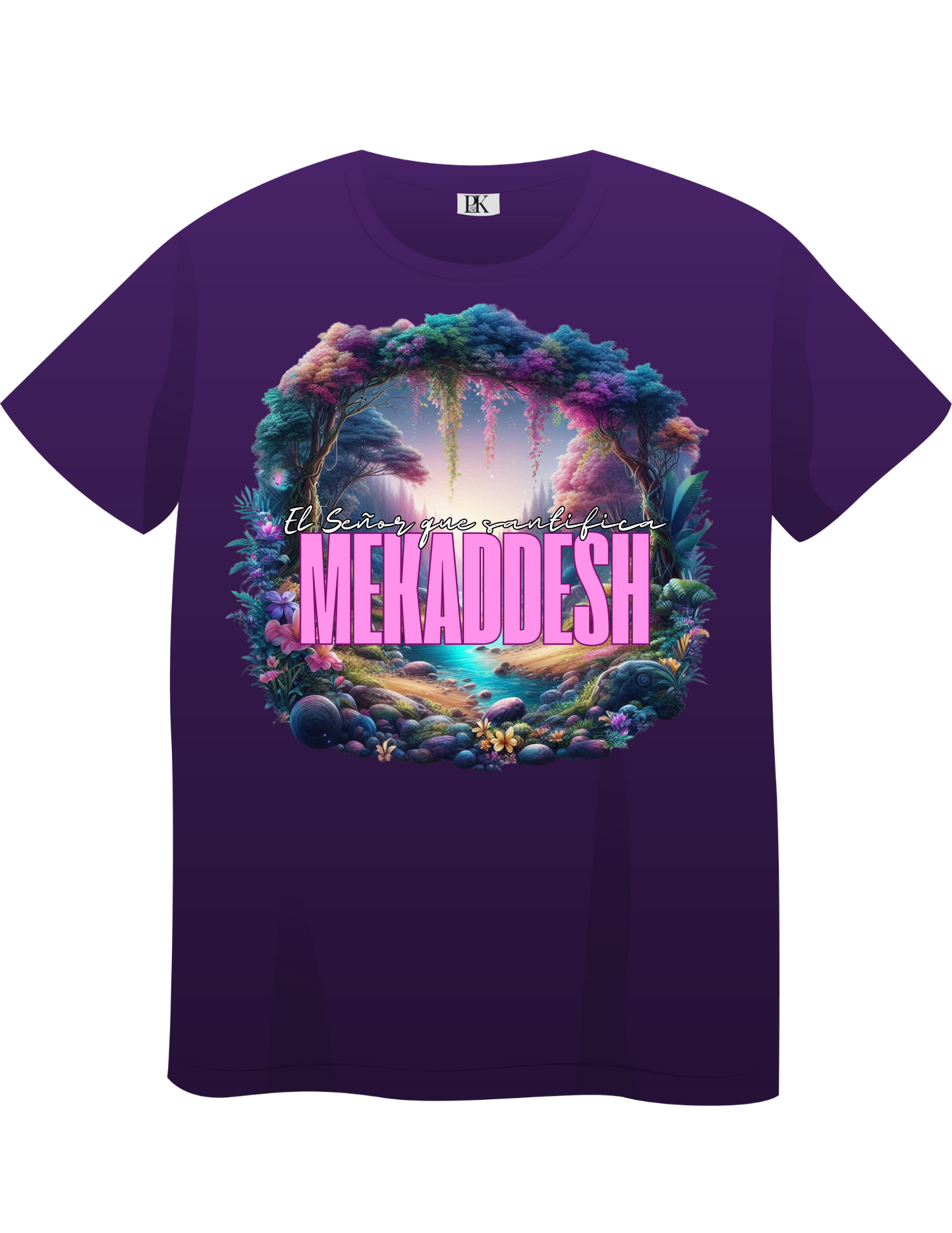 Mekadesh – El Señor que Santifica T-Shirt (Spanish Christian Tee with Scenic Landscape Design)