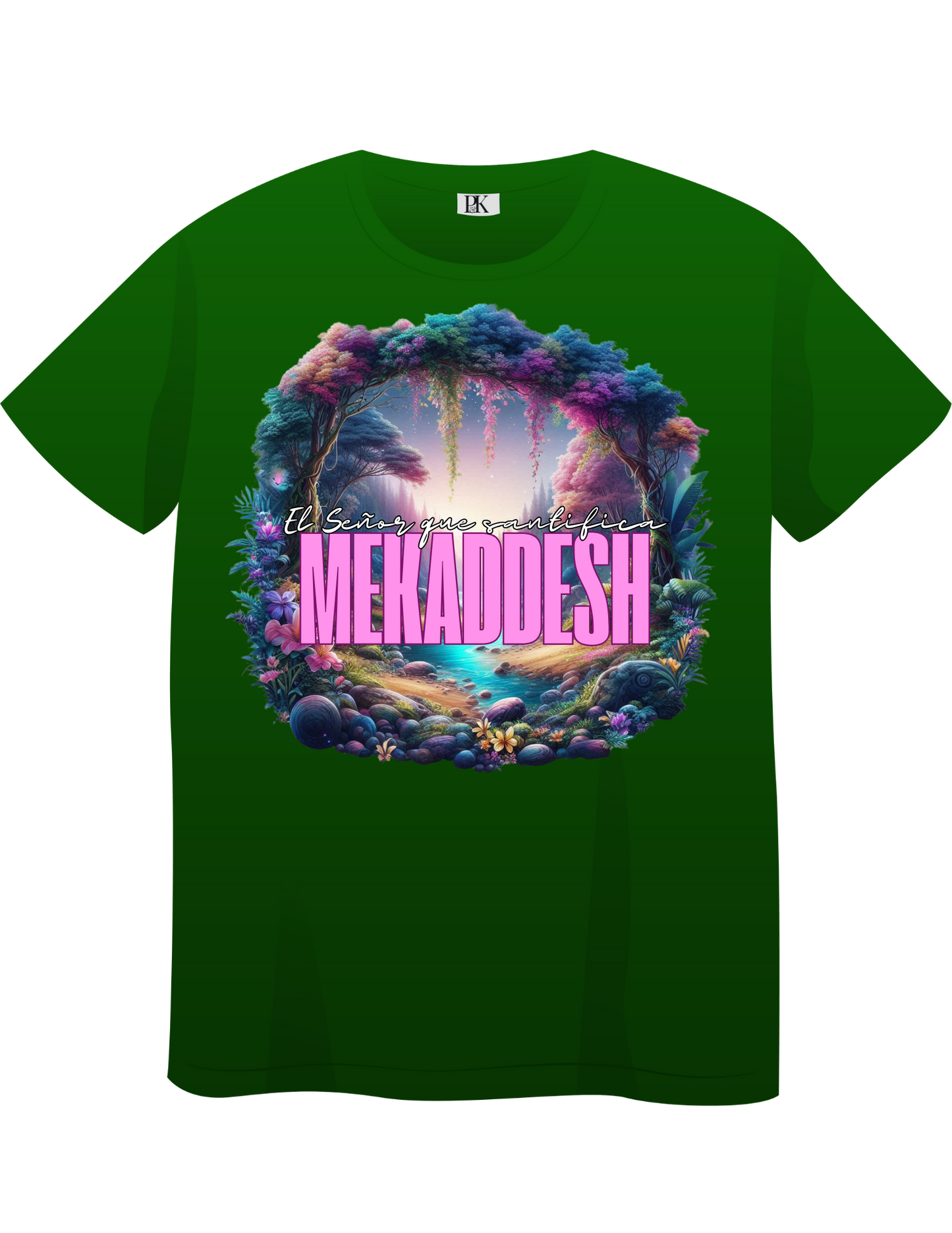 Mekadesh – El Señor que Santifica T-Shirt (Spanish Christian Tee with Scenic Landscape Design)