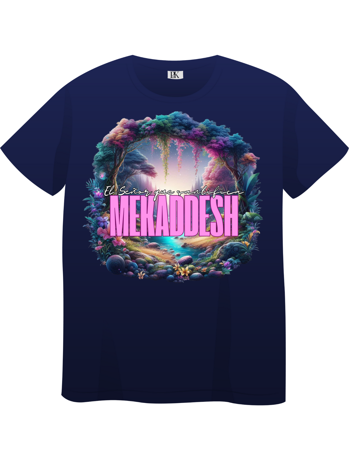 Mekadesh – El Señor que Santifica T-Shirt (Spanish Christian Tee with Scenic Landscape Design)