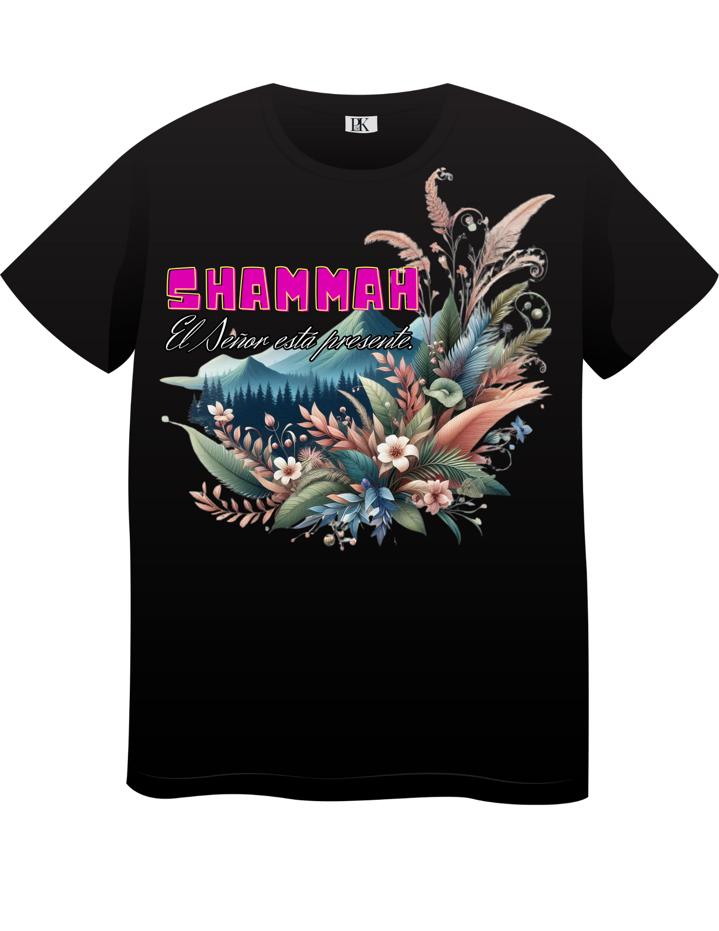 Shammah Women's T-Shirt – Spanish Christian Shirt with “El Señor Está Presente” Bible Message