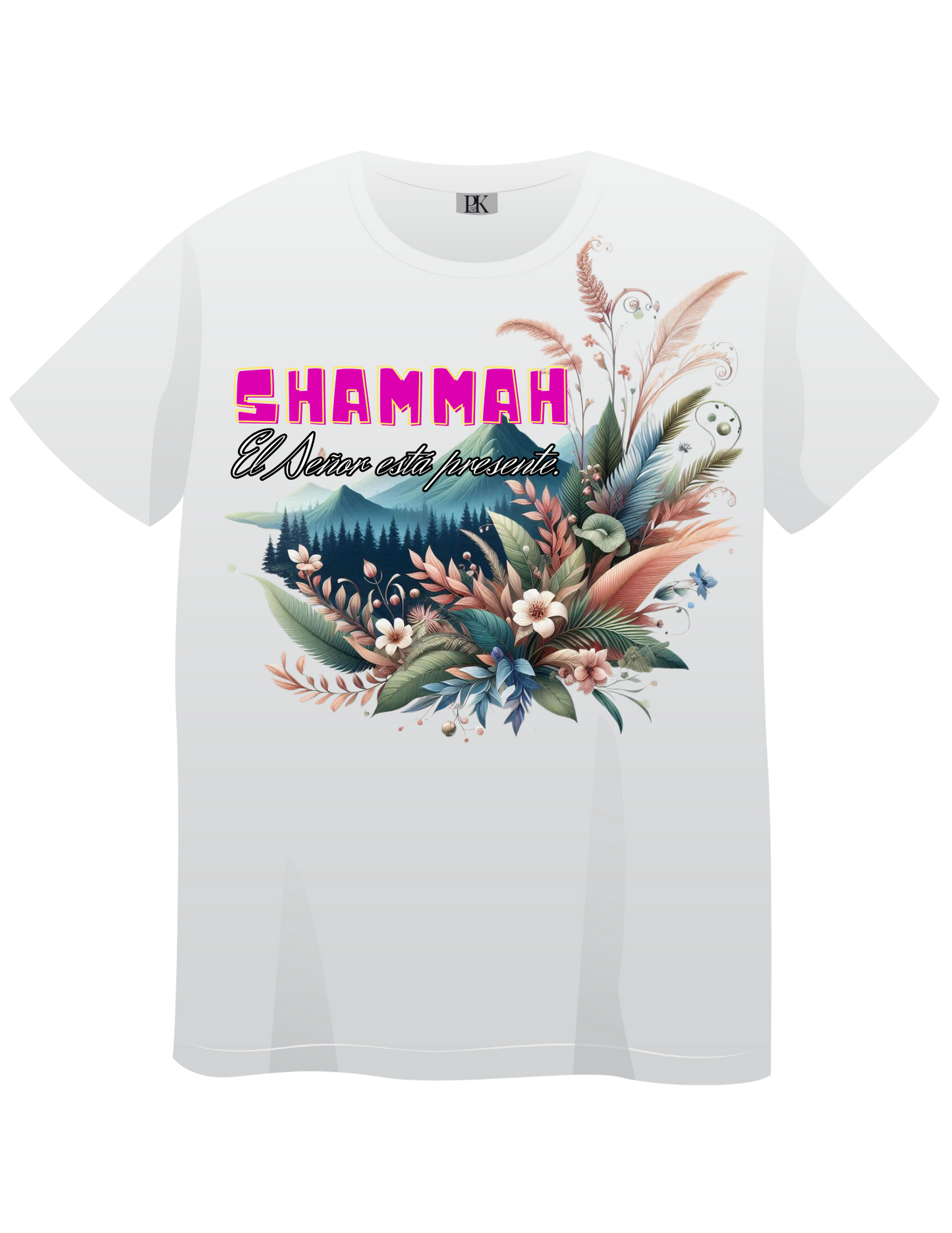 Shammah Women's T-Shirt – Spanish Christian Shirt with “El Señor Está Presente” Bible Message