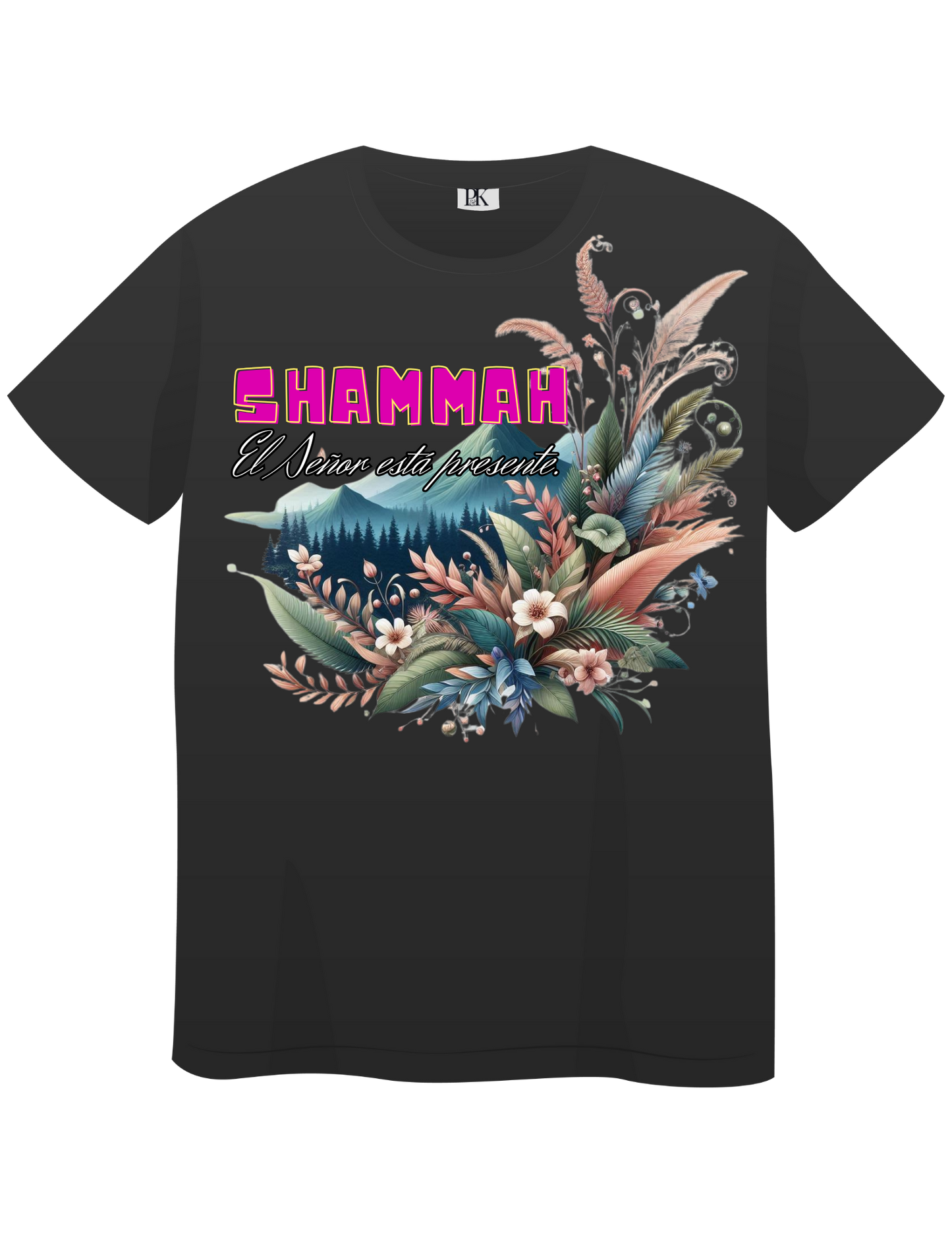 Shammah Women's T-Shirt – Spanish Christian Shirt with “El Señor Está Presente” Bible Message