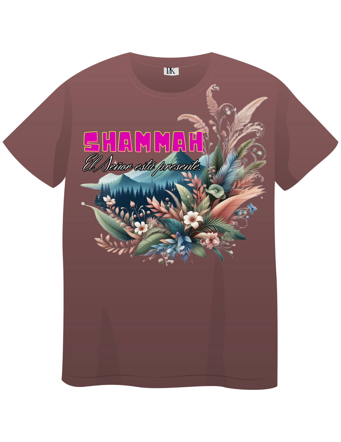 Shammah Women's T-Shirt – Spanish Christian Shirt with “El Señor Está Presente” Bible Message