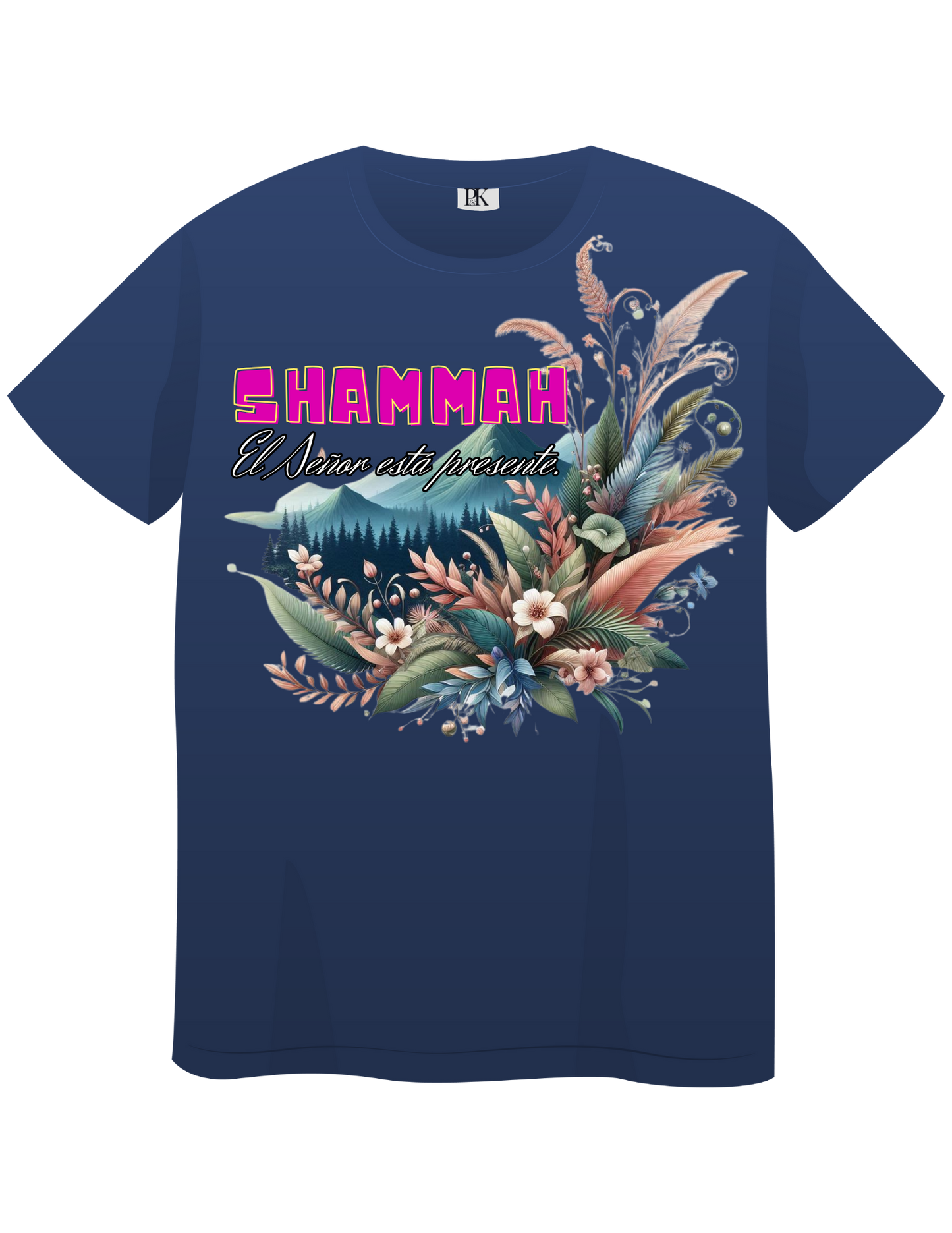 Shammah Women's T-Shirt – Spanish Christian Shirt with “El Señor Está Presente” Bible Message
