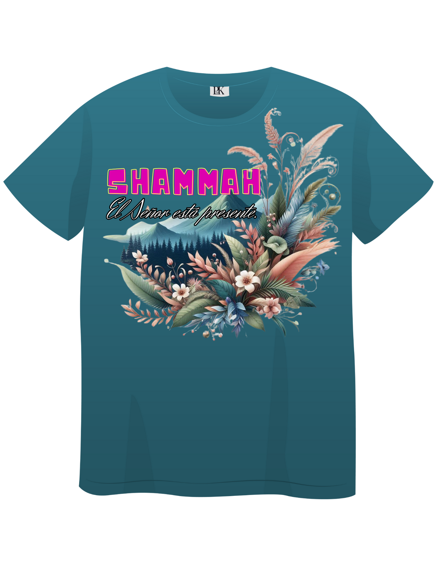 Shammah Women's T-Shirt – Spanish Christian Shirt with “El Señor Está Presente” Bible Message