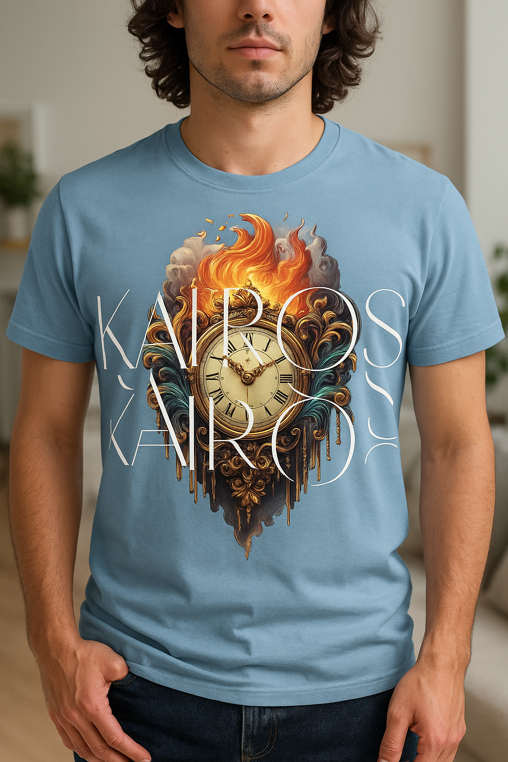 Kairos Fire Clock Christian T-Shirt – Bold Prophetic Faith Tee